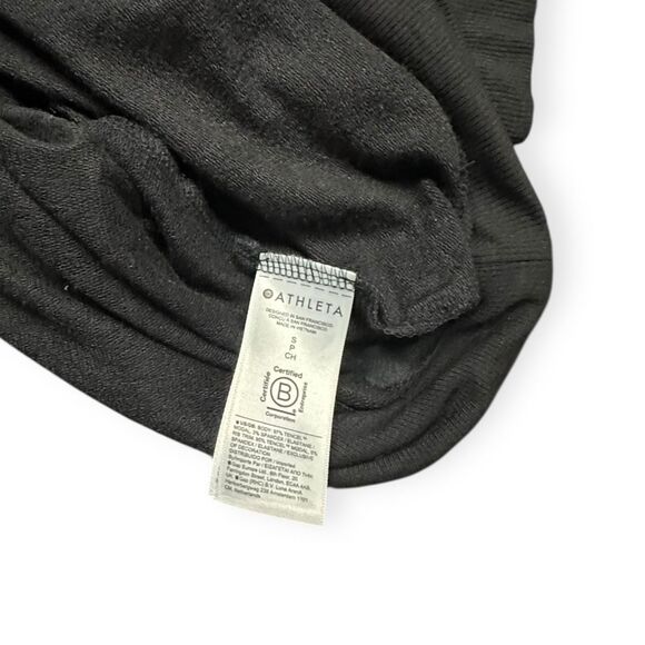 ATHLETA Women’s Black Short Sleeve Step Forward Sweatshirt Tee Size Small Petite - Picture 6 of 8